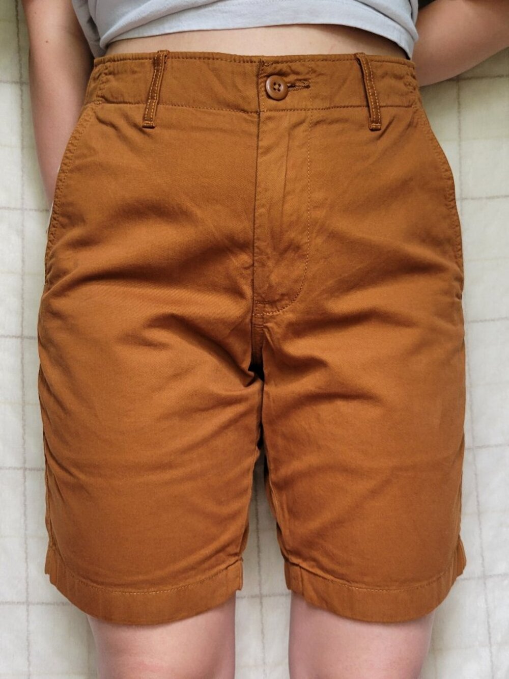 UNIQLO Orange Chino Shorts